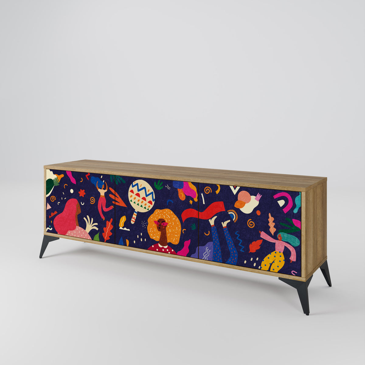 FESTIVE PLEASURES 3-Door TV Cabinet