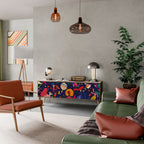 FESTIVE PLEASURES Móvel de TV com 3 Portas em Efeito Carvalho