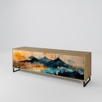 OMINOUS MOUNTAINS Móvel de TV com 3 Portas em Efeito Carvalho