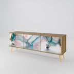 VELVET CROSSING Móvel de TV com 3 Portas em Efeito Carvalho