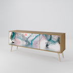 VELVET CROSSING Móvel de TV com 3 Portas em Efeito Carvalho