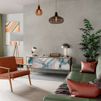 VELVET CROSSING Móvel de TV com 3 Portas em Efeito Carvalho