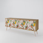 COCOA FRUITS Móvel de TV com 3 Portas em Efeito Carvalho