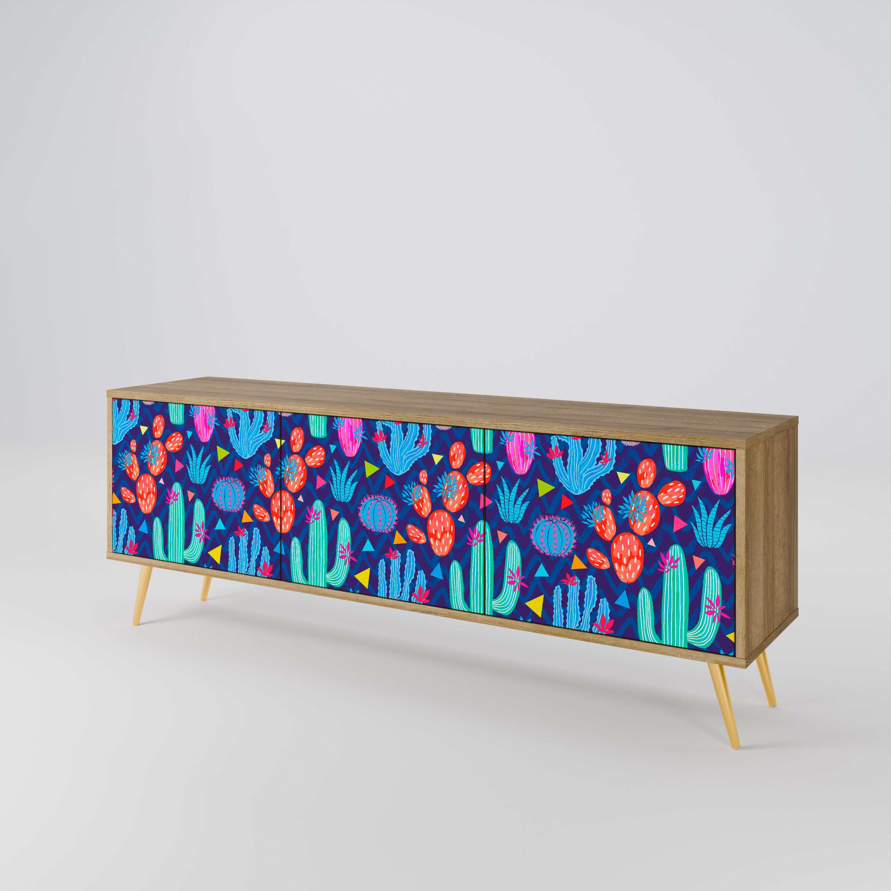 CACTUS VIBES 3-Door TV Cabinet