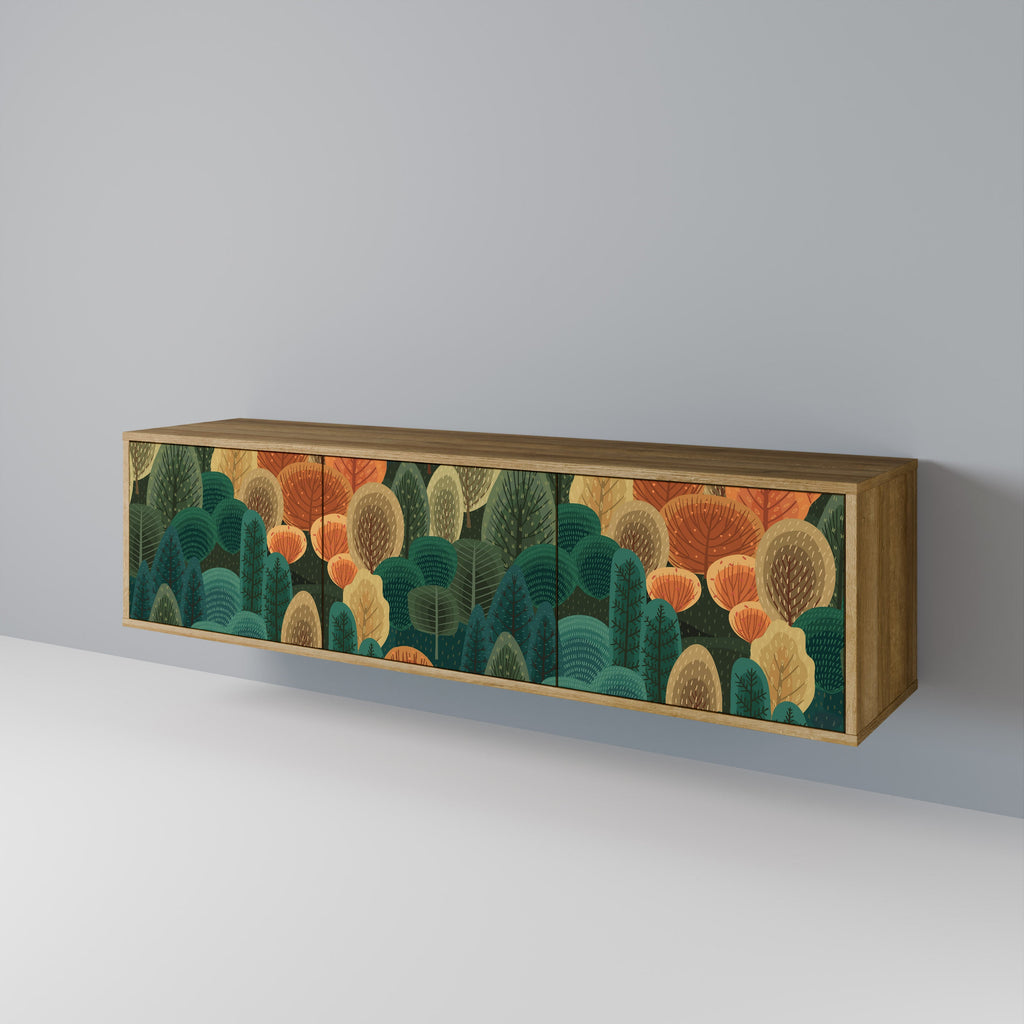 AUTUMN KALEIDOSCOPE Móvel de TV com 3 Portas em Efeito Carvalho