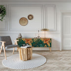 AUTUMN KALEIDOSCOPE Móvel de TV com 3 Portas em Efeito Carvalho