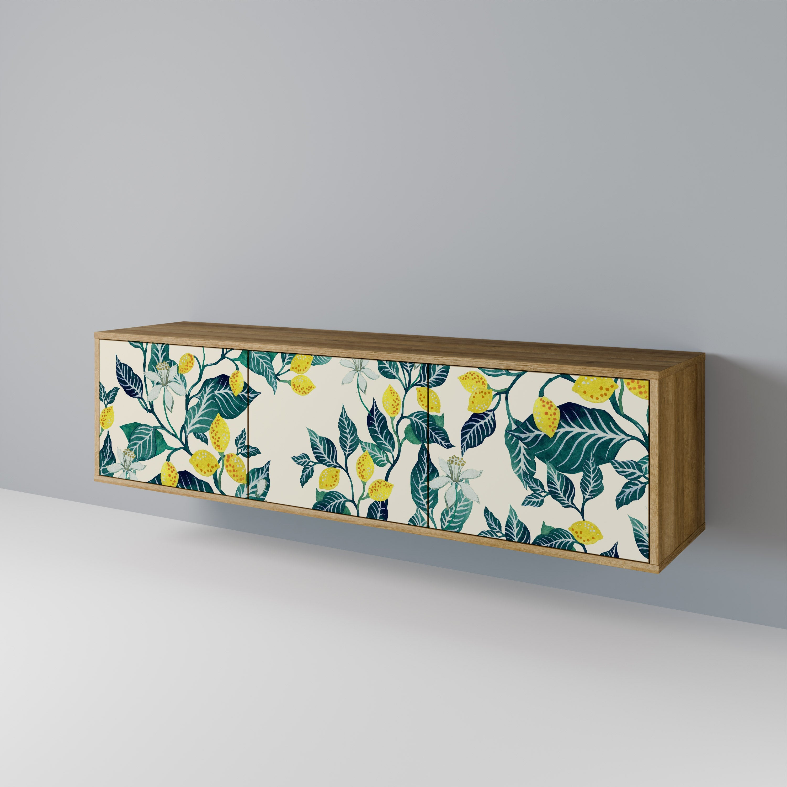 LEMON TREE Móvel de TV com 3 Portas em Efeito Carvalho