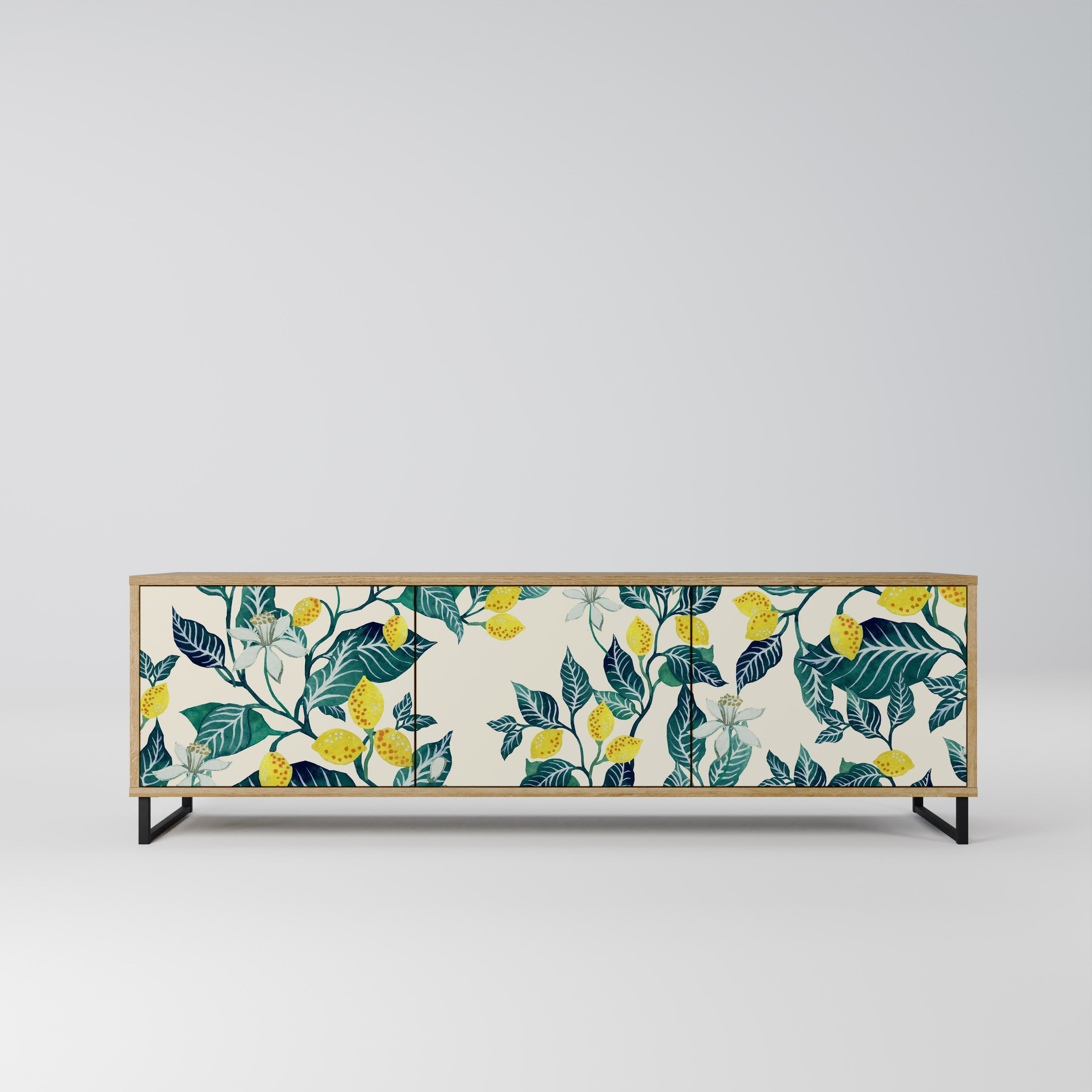 LEMON TREE Móvel de TV com 3 Portas em Efeito Carvalho