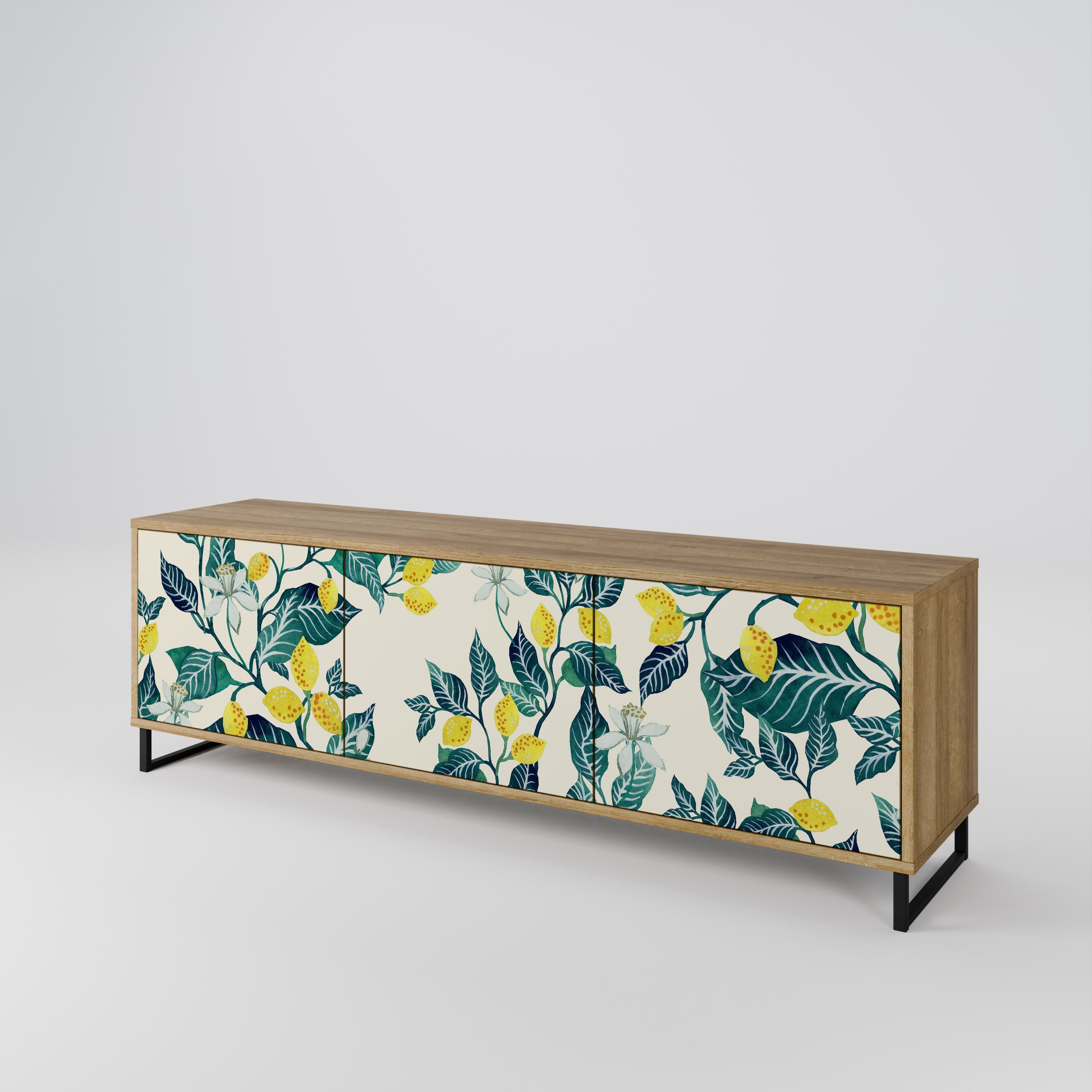 LEMON TREE Móvel de TV com 3 Portas em Efeito Carvalho