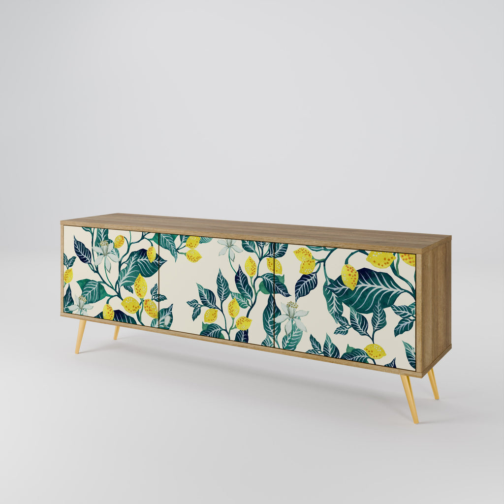 LEMON TREE Móvel de TV com 3 Portas em Efeito Carvalho