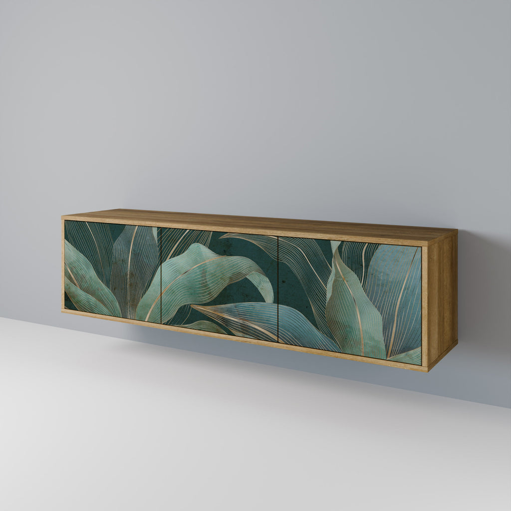 ROYAL GREEN Móvel de TV com 3 Portas em Efeito Carvalho