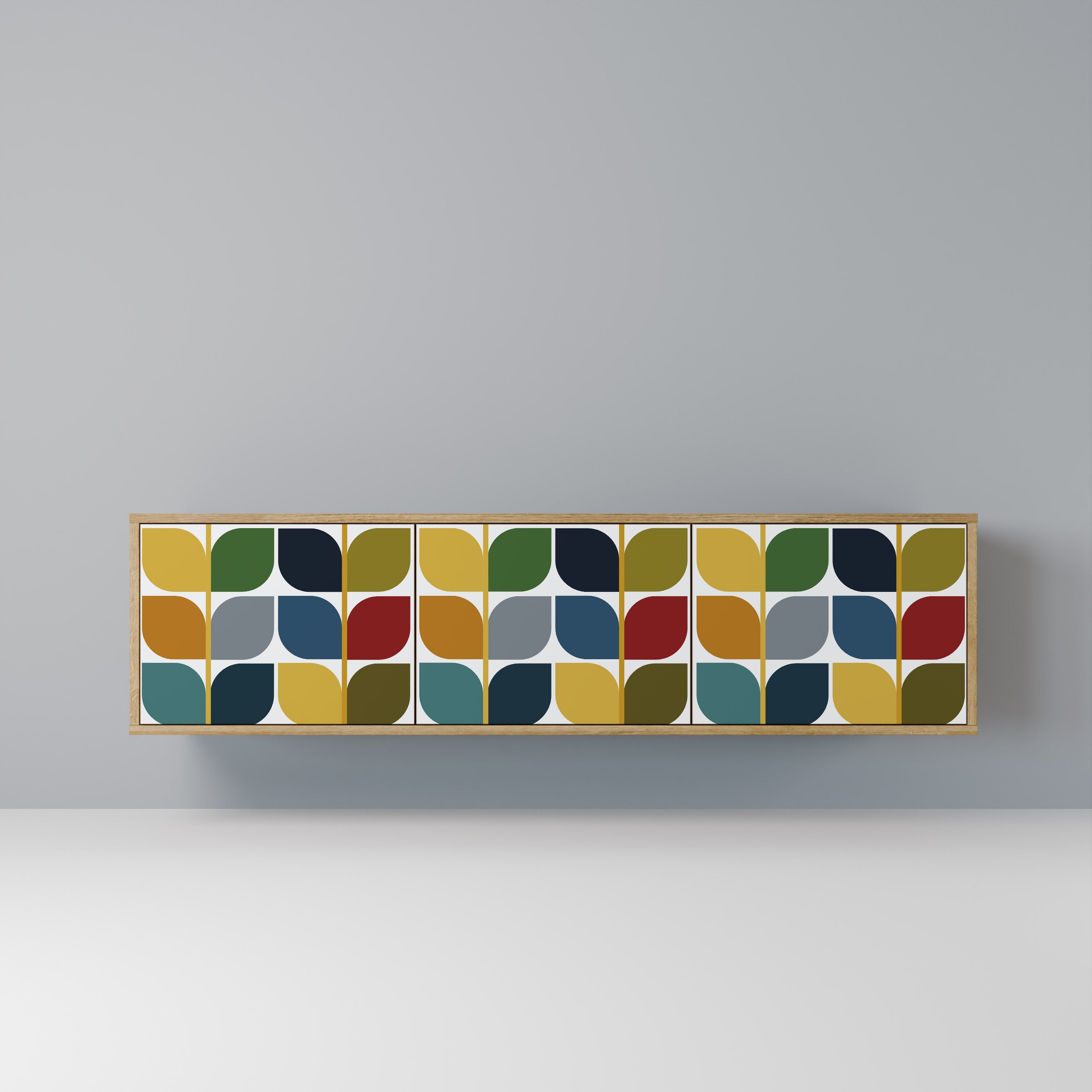 WEIGHTLESS HOURS Móvel de TV com 3 Portas em Efeito Carvalho