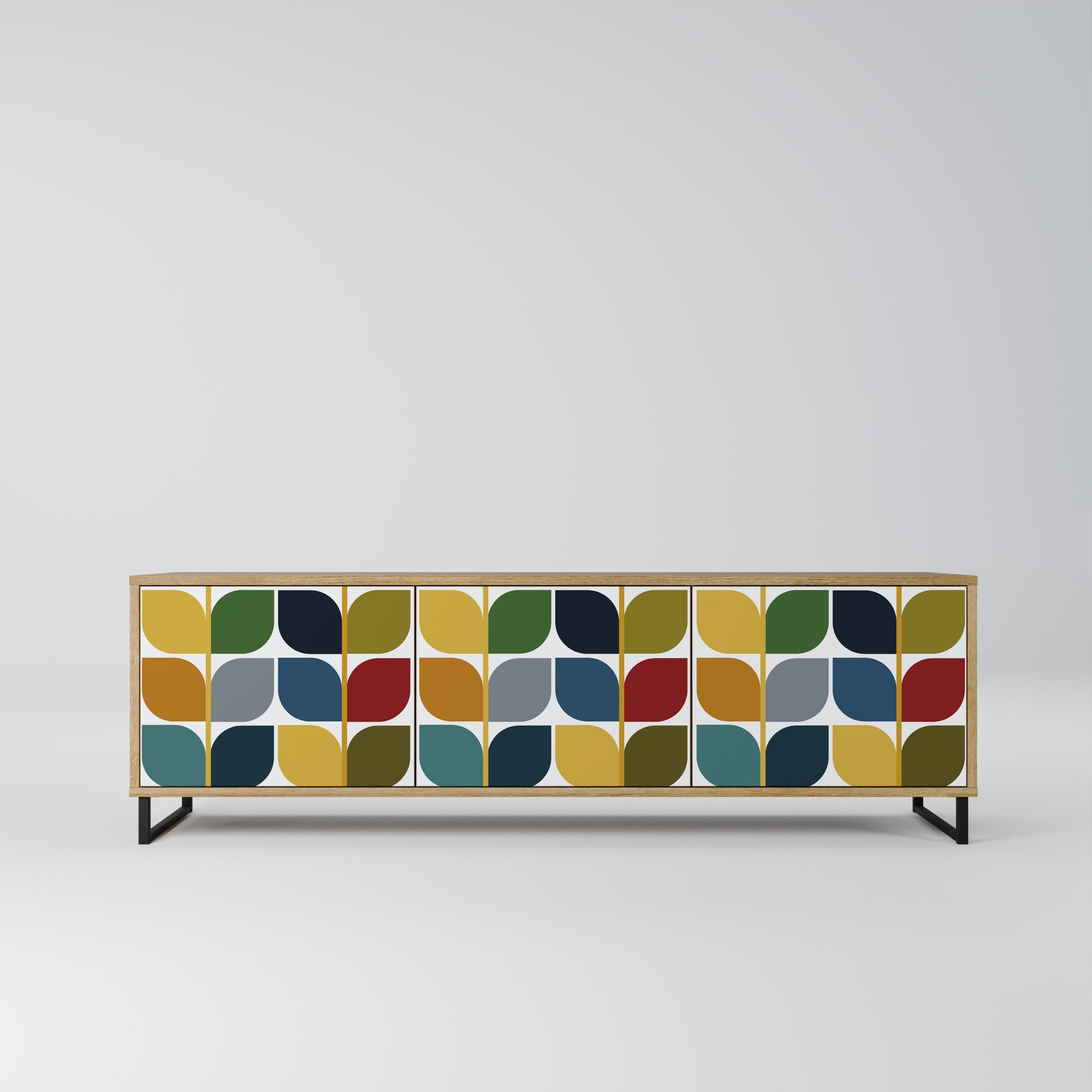 WEIGHTLESS HOURS Móvel de TV com 3 Portas em Efeito Carvalho