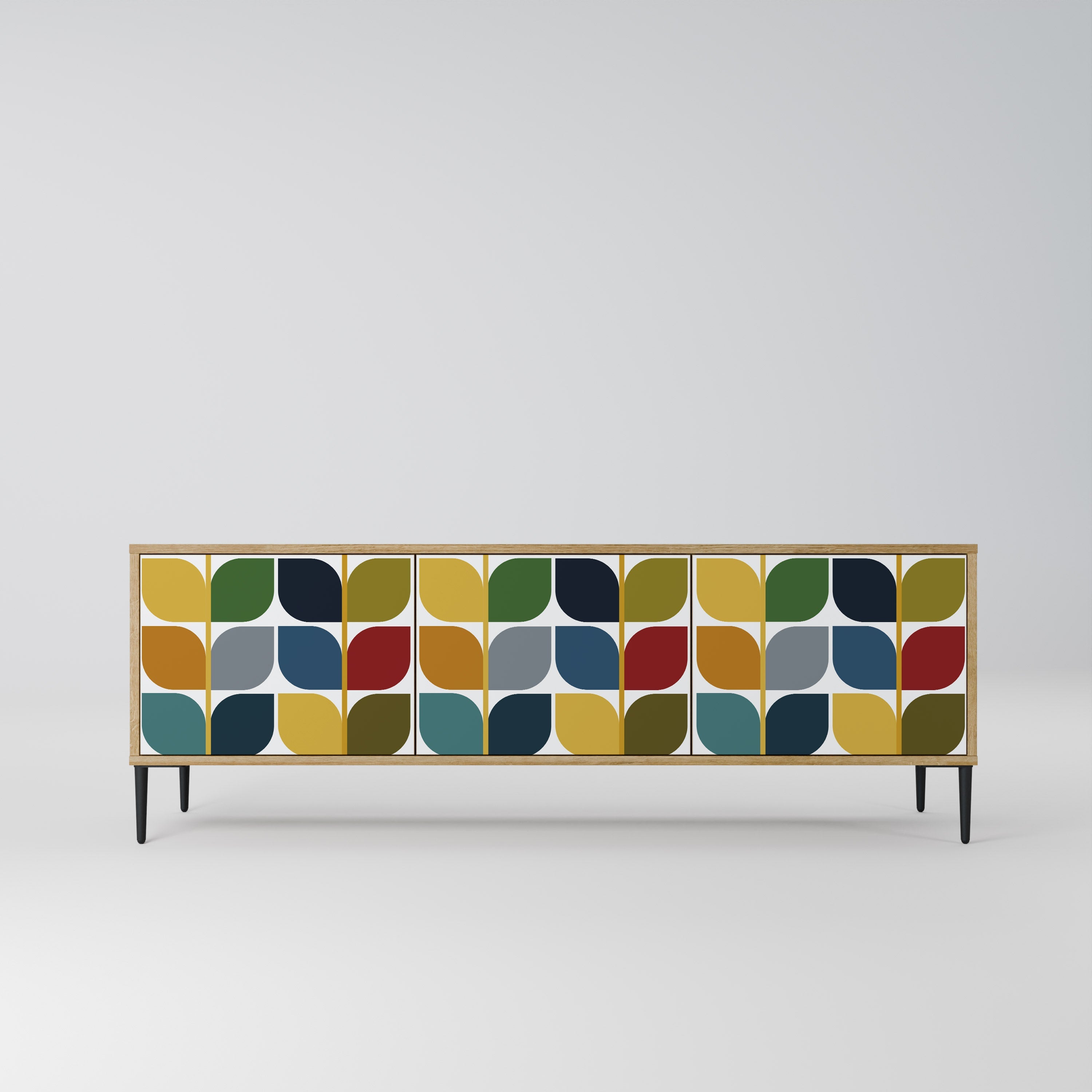 WEIGHTLESS HOURS Móvel de TV com 3 Portas em Efeito Carvalho