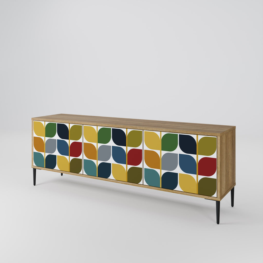 WEIGHTLESS HOURS Móvel de TV com 3 Portas em Efeito Carvalho