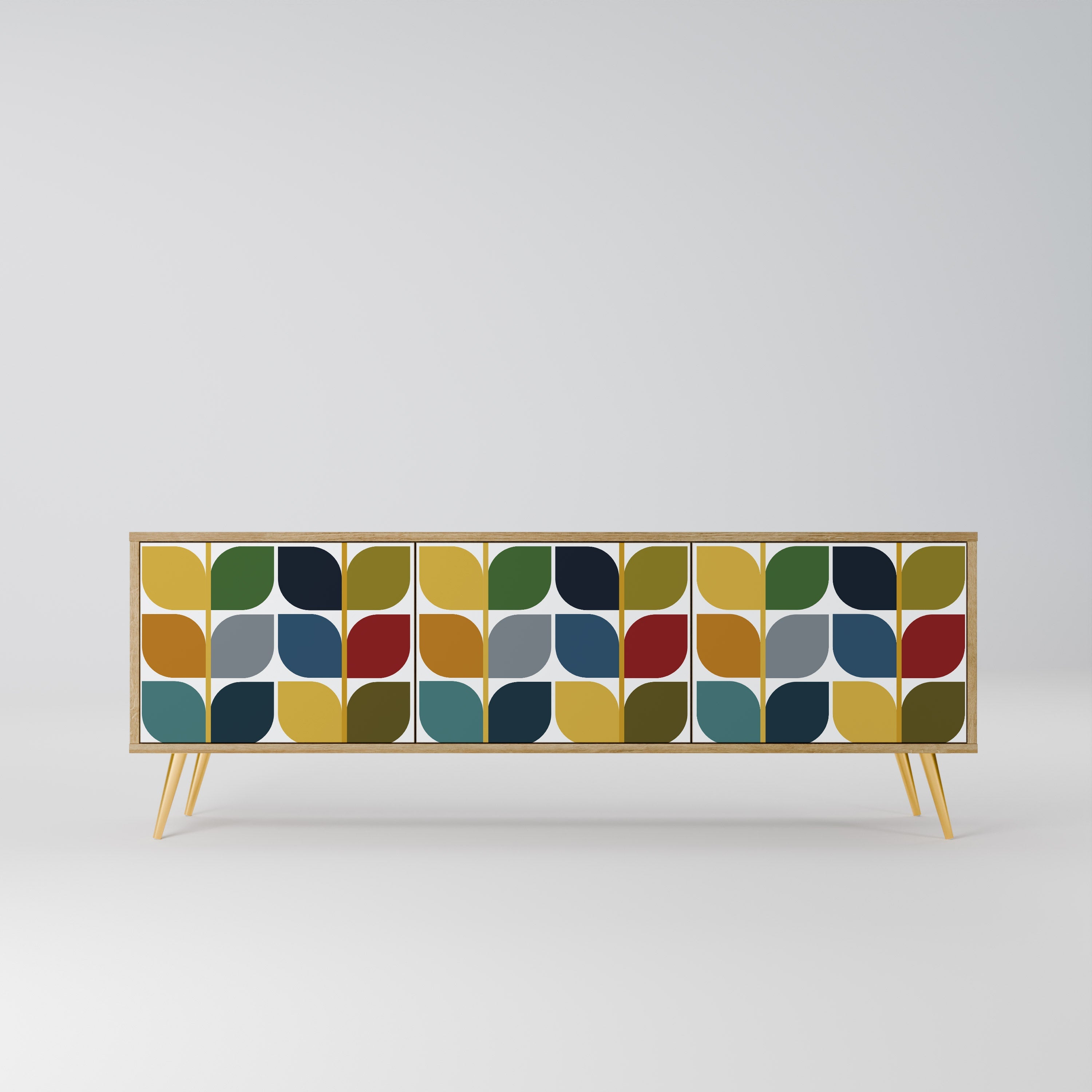 WEIGHTLESS HOURS Móvel de TV com 3 Portas em Efeito Carvalho