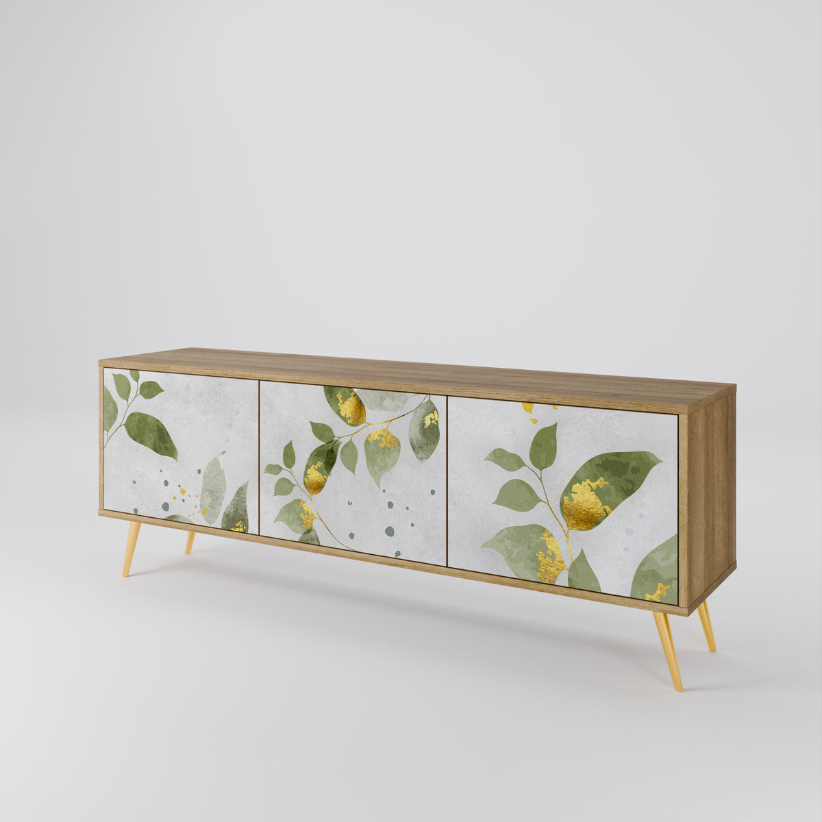 ELEGANT BOTANICS Móvel de TV de 3 Portas