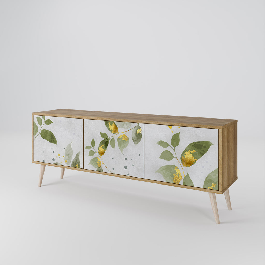 ELEGANT BOTANICS Móvel de TV de 3 Portas