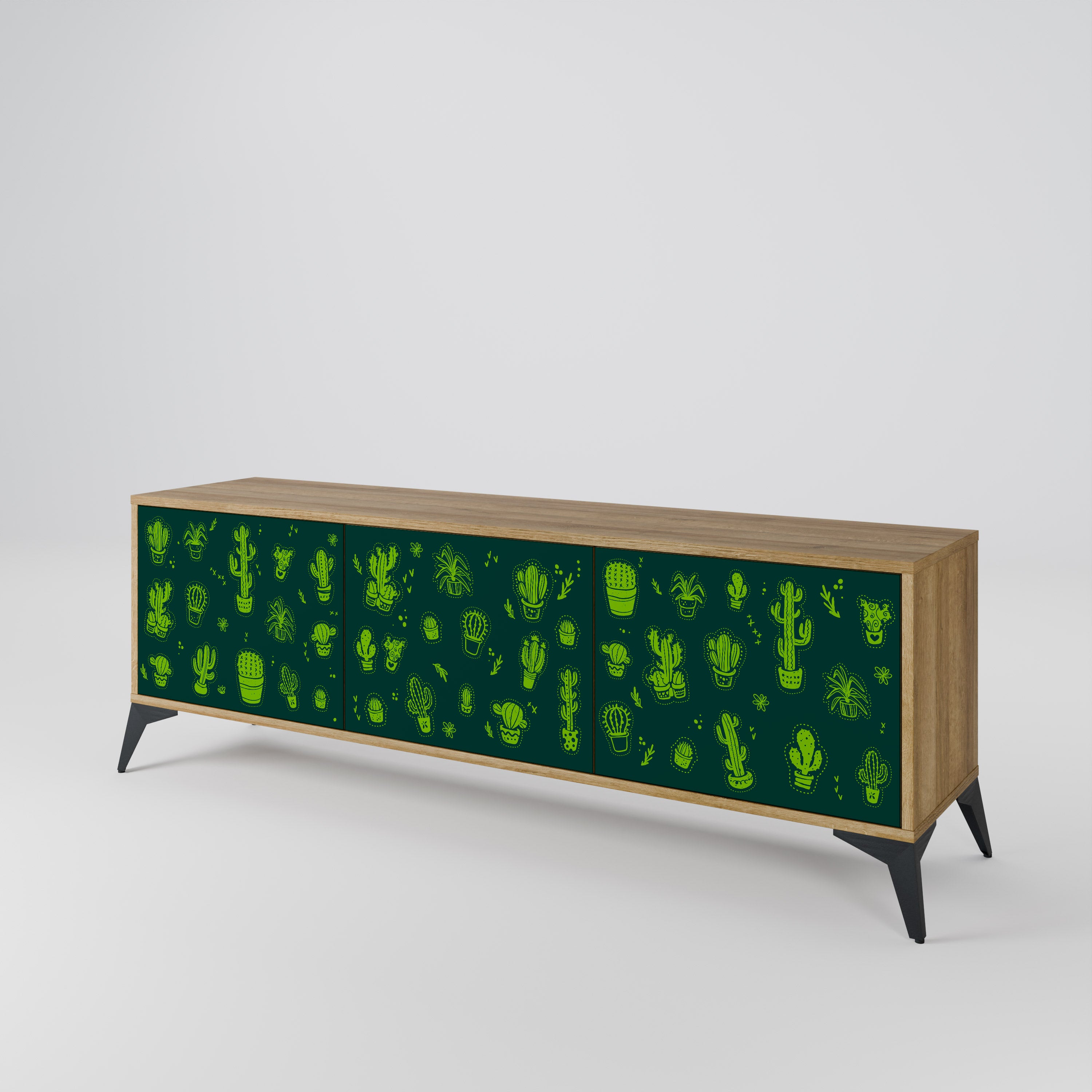 DESERT GREEN 3-Door TV Cabinet