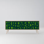 DESERT GREEN Móvel de TV com 3 Portas em Efeito Carvalho