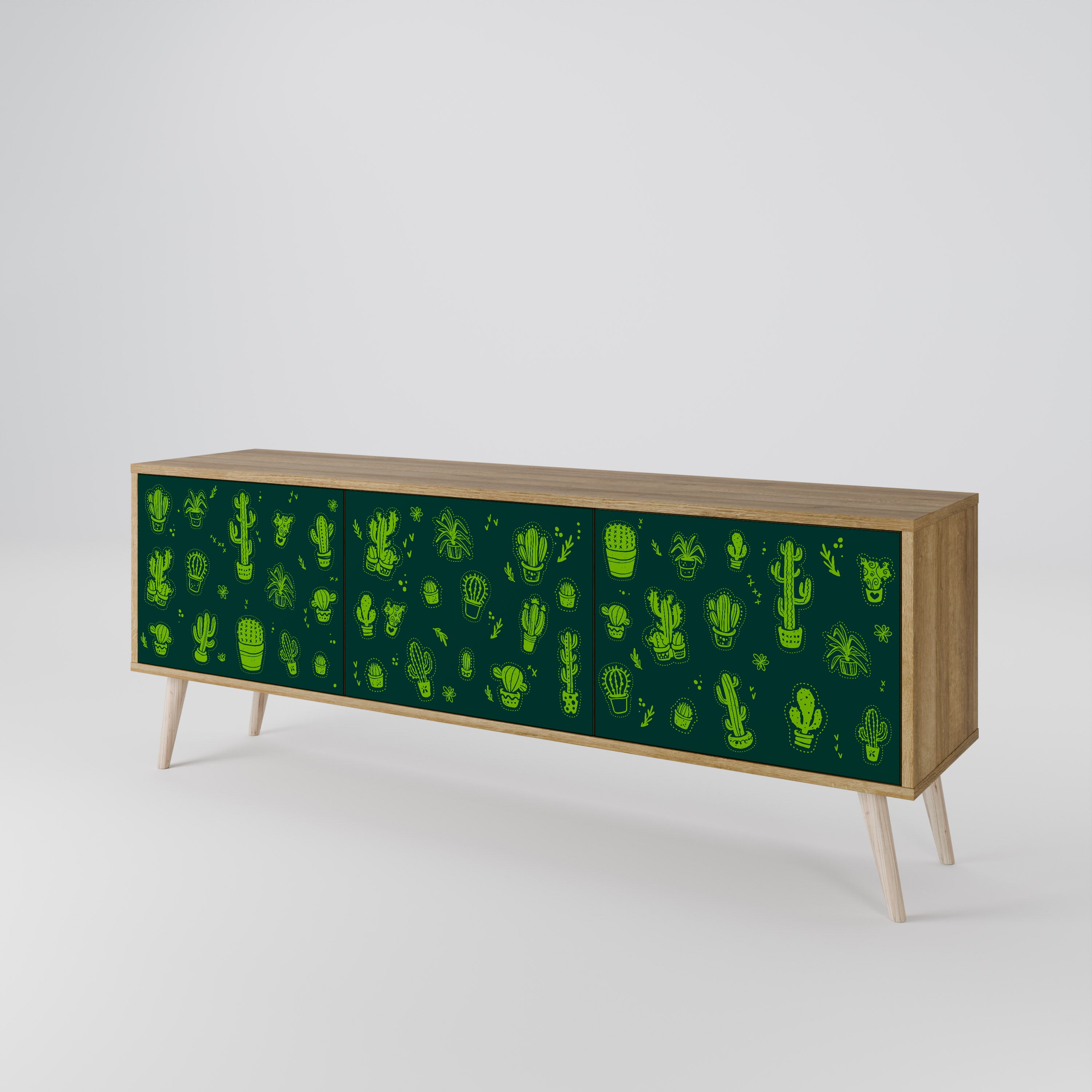 DESERT GREEN 3-Door TV Cabinet