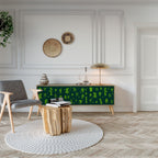 DESERT GREEN Móvel de TV com 3 Portas em Efeito Carvalho