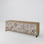 PASSING TIME Móvel de TV com 3 Portas em Efeito Carvalho