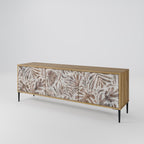 PASSING TIME Móvel de TV com 3 Portas em Efeito Carvalho