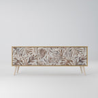 PASSING TIME Móvel de TV com 3 Portas em Efeito Carvalho