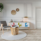 CHILDHOOD MEMORY Móvel de TV com 3 Portas em Efeito Carvalho