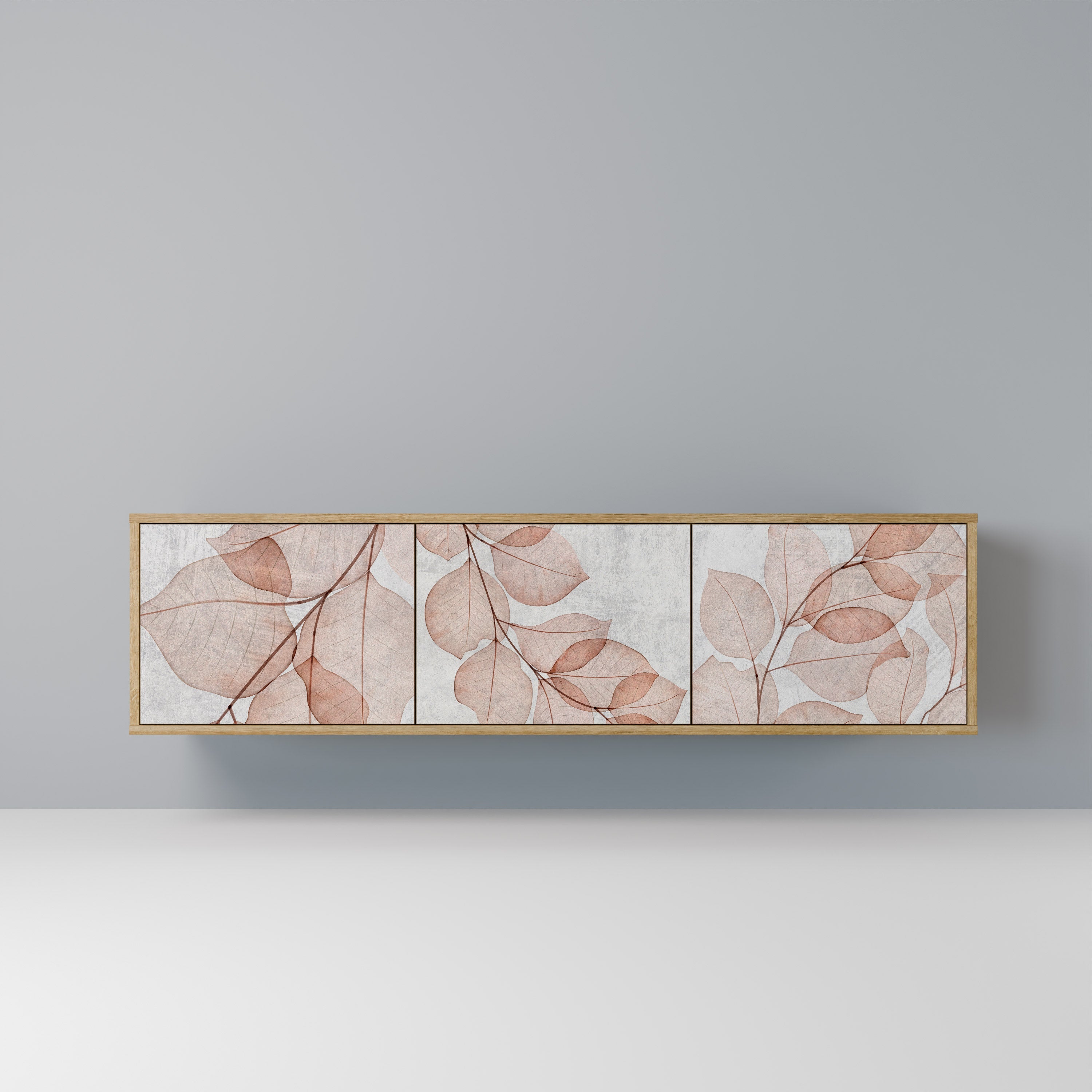 AUTUMN FRAGILITY Móvel de TV com 3 Portas em Efeito Carvalho