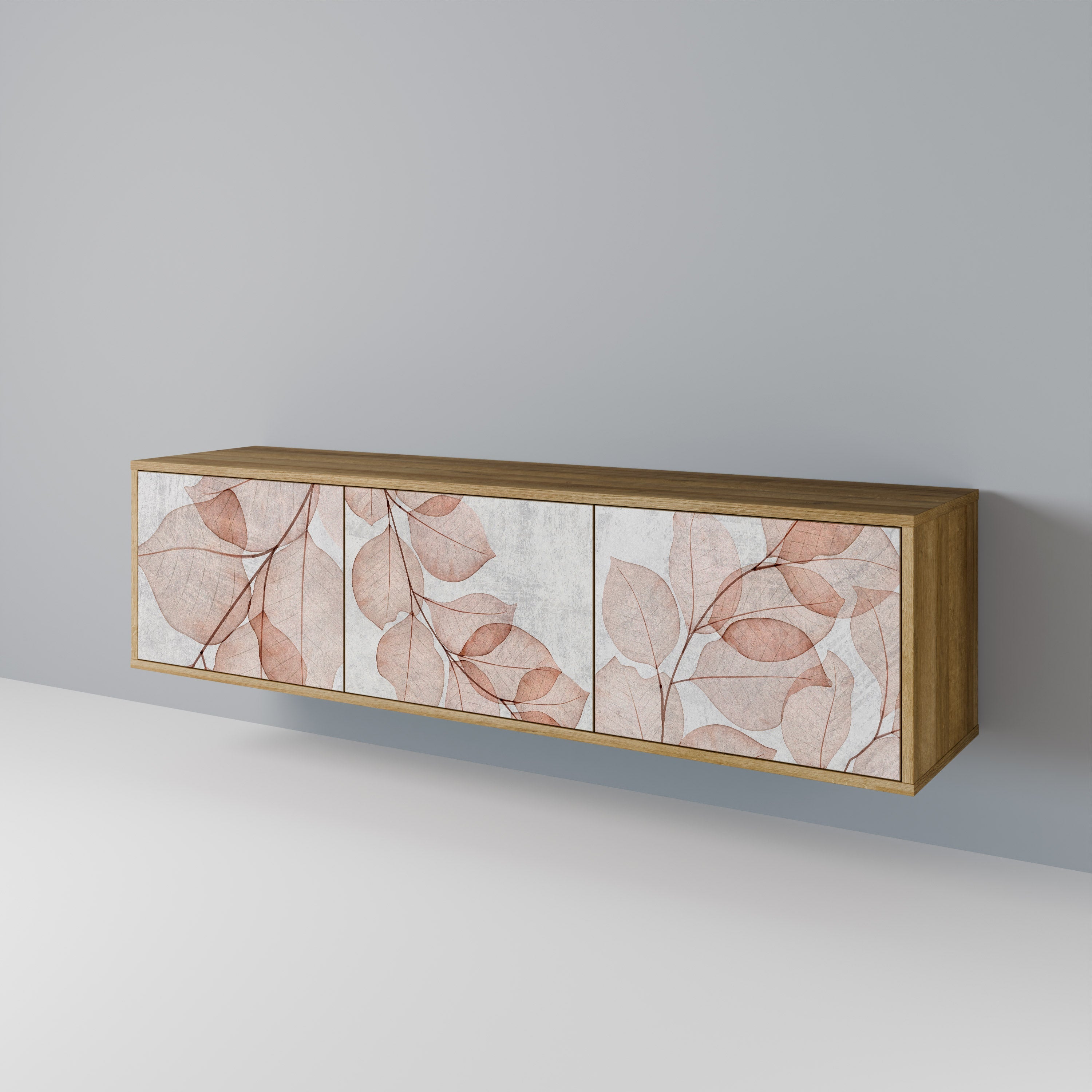 AUTUMN FRAGILITY Móvel de TV com 3 Portas em Efeito Carvalho