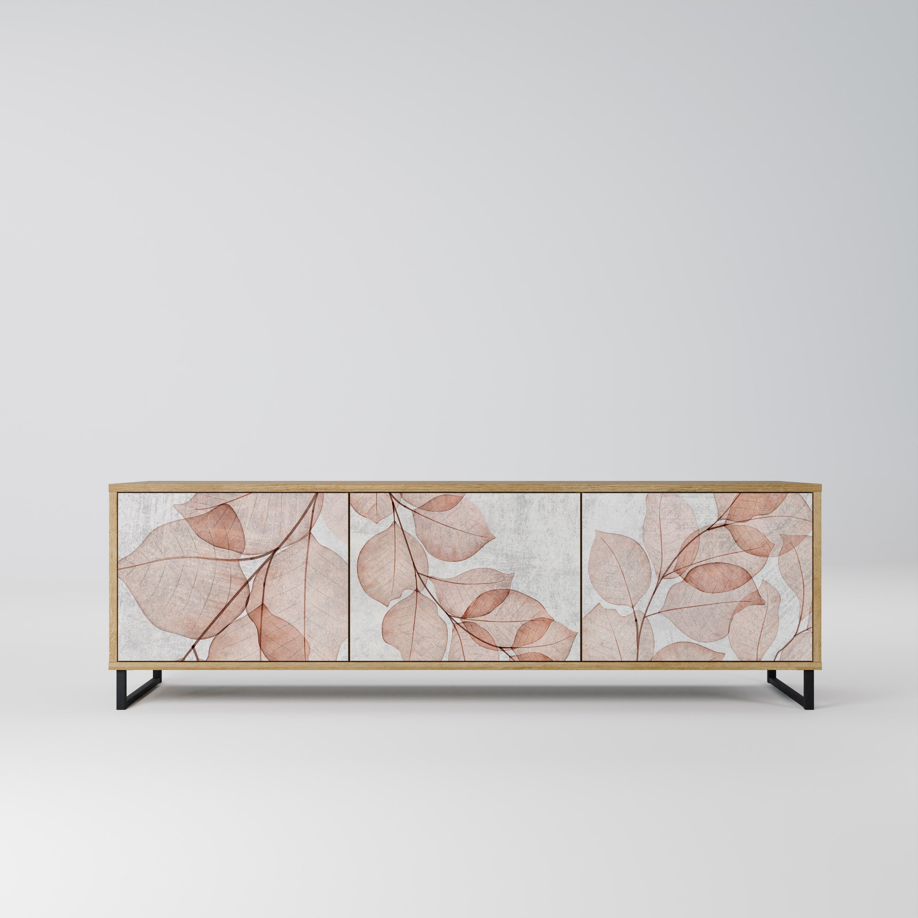 AUTUMN FRAGILITY Móvel de TV com 3 Portas em Efeito Carvalho