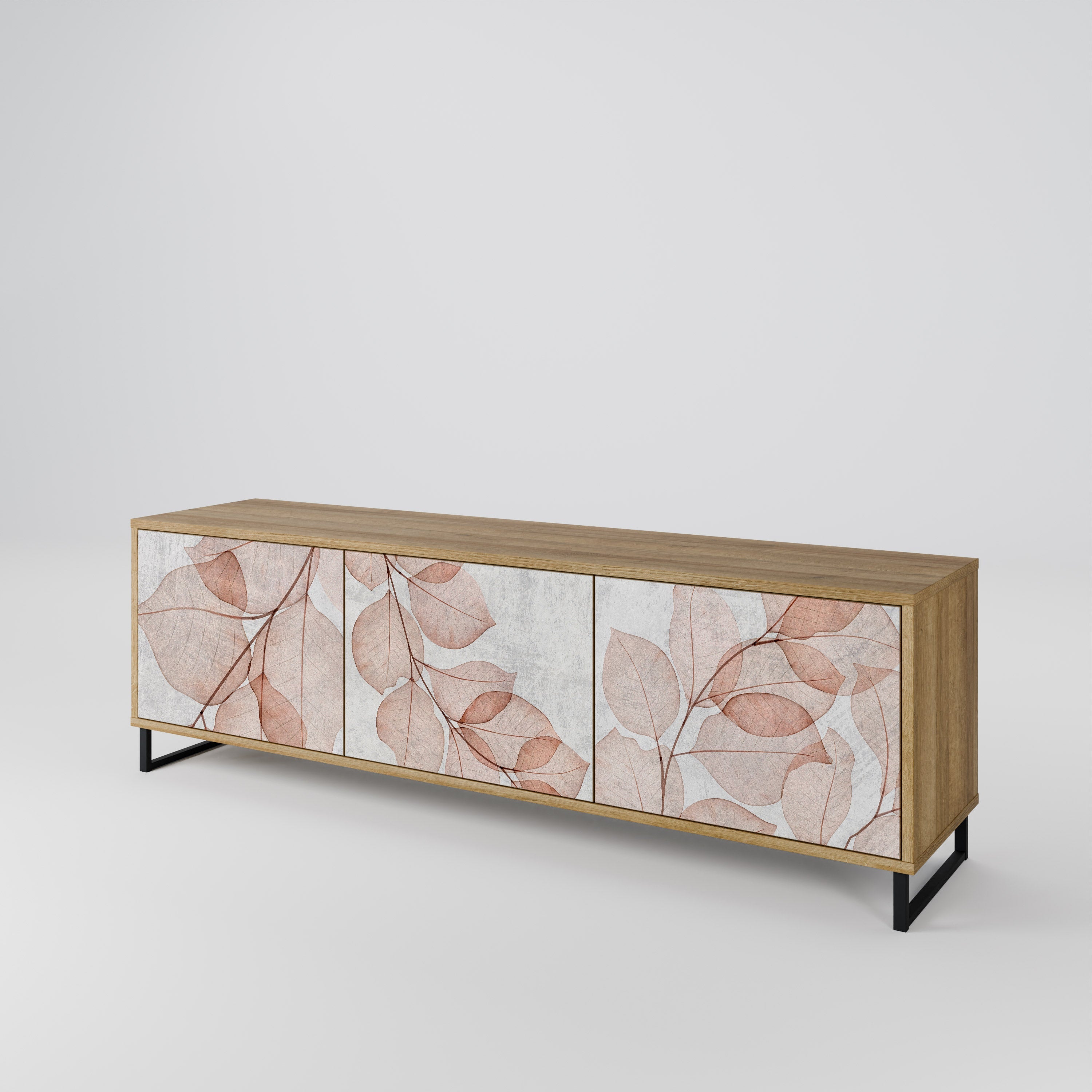 AUTUMN FRAGILITY Móvel de TV com 3 Portas em Efeito Carvalho