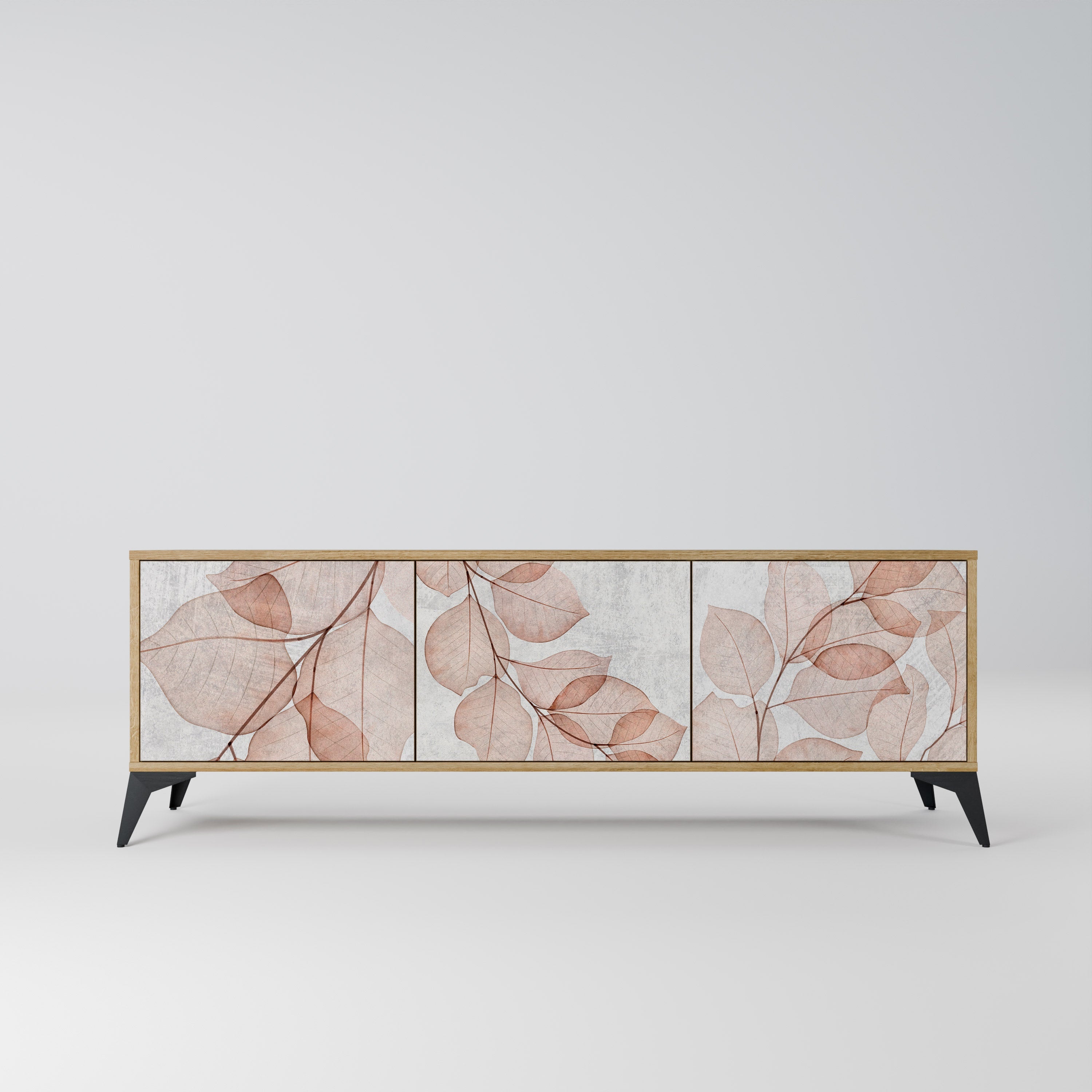 AUTUMN FRAGILITY Móvel de TV com 3 Portas em Efeito Carvalho