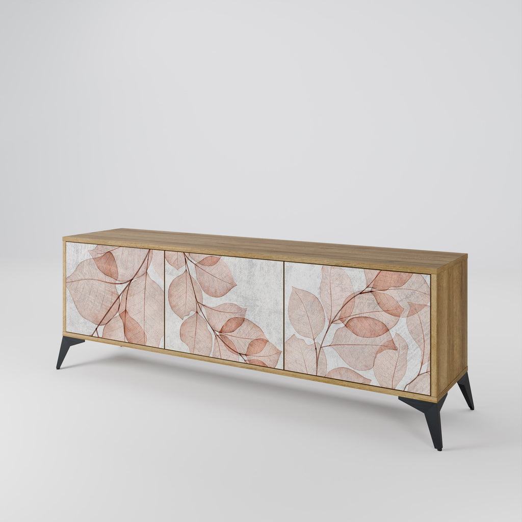 AUTUMN FRAGILITY Móvel de TV com 3 Portas em Efeito Carvalho