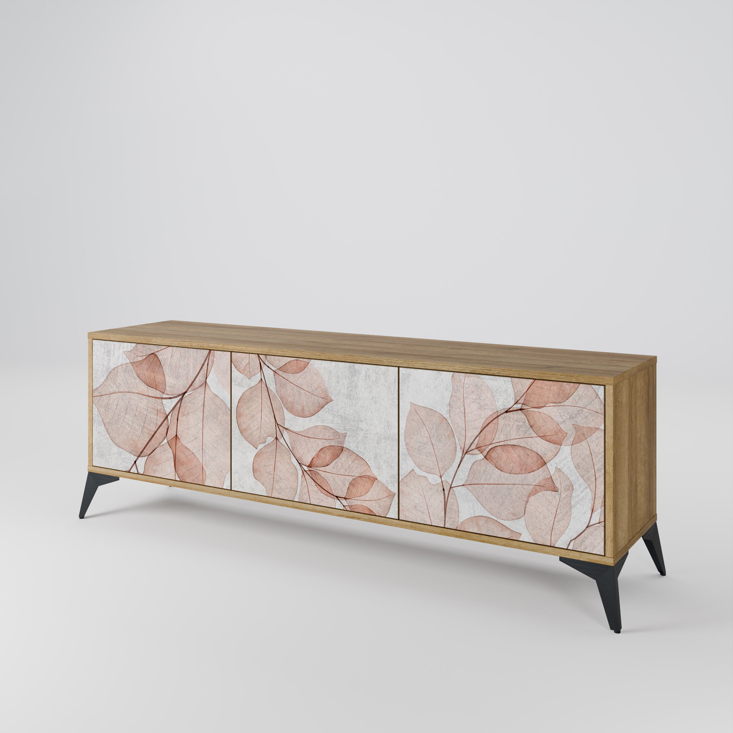 AUTUMN FRAGILITY Móvel de TV com 3 Portas em Efeito Carvalho