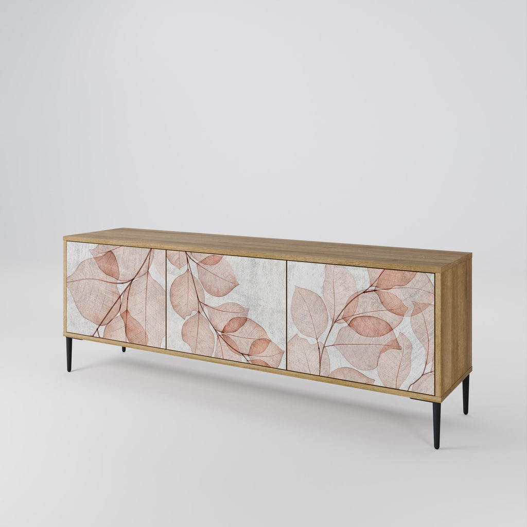 AUTUMN FRAGILITY Móvel de TV com 3 Portas em Efeito Carvalho