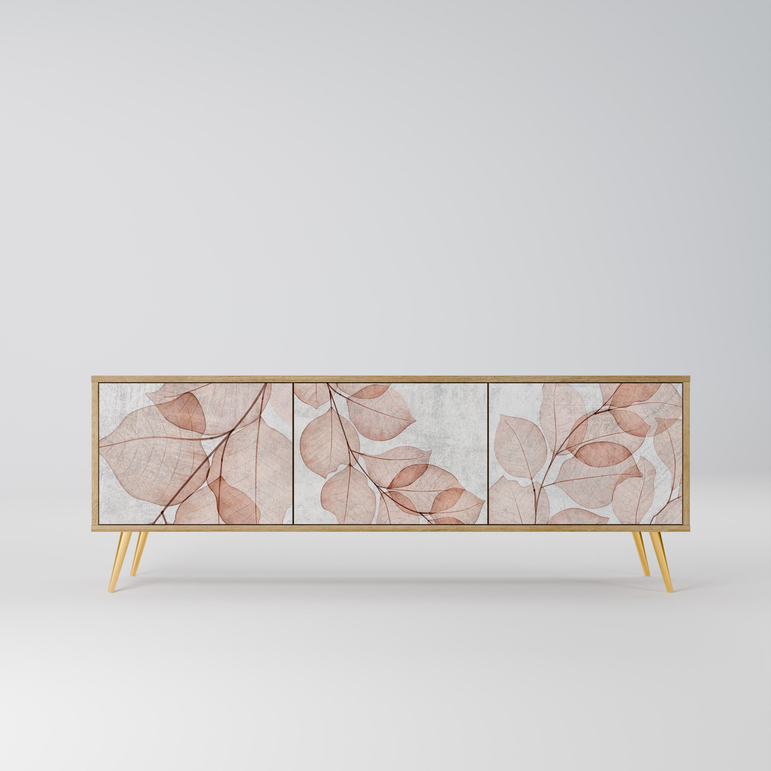 AUTUMN FRAGILITY Móvel de TV com 3 Portas em Efeito Carvalho