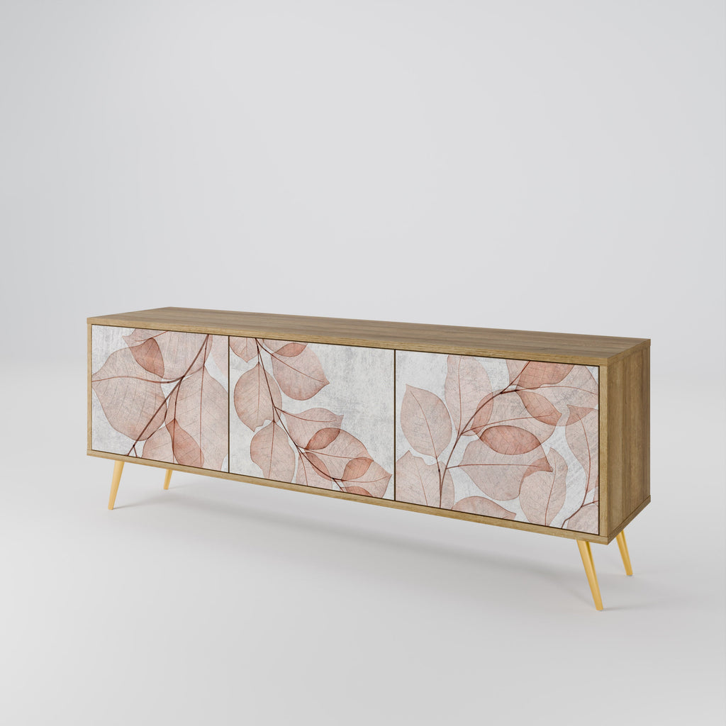 AUTUMN FRAGILITY Móvel de TV com 3 Portas em Efeito Carvalho