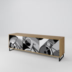 BIKE ENERGY Móvel de TV com 3 Portas em Efeito Carvalho