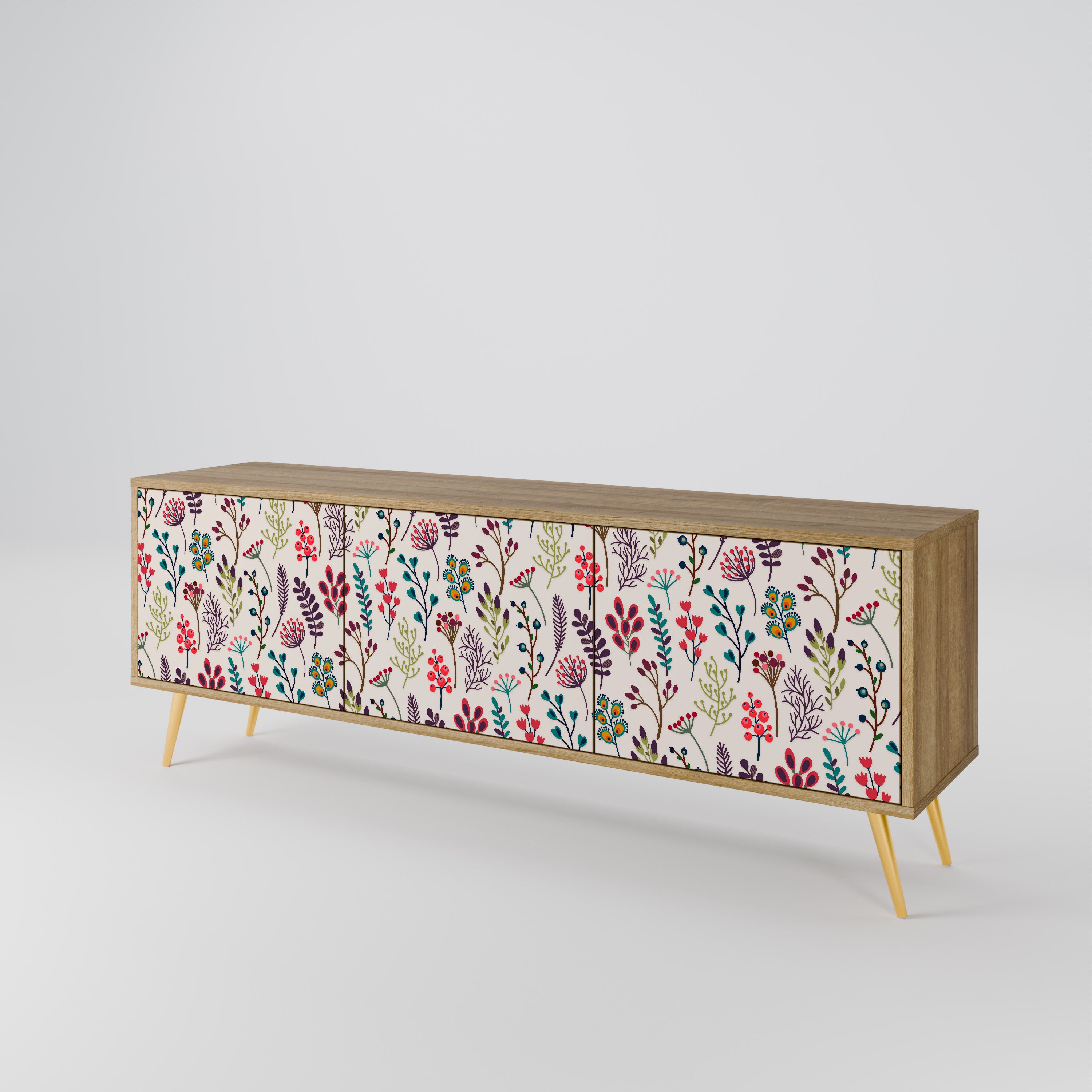 AUTUMN SUNDRIES 3-Door TV Cabinet