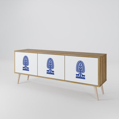 POLISH FOLK ART Móvel de TV de 3 Portas