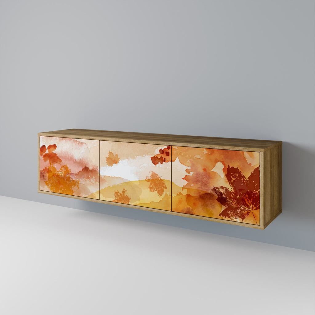 TRACES OF AUTUMN 3-Door TV Stand in Oak Effect