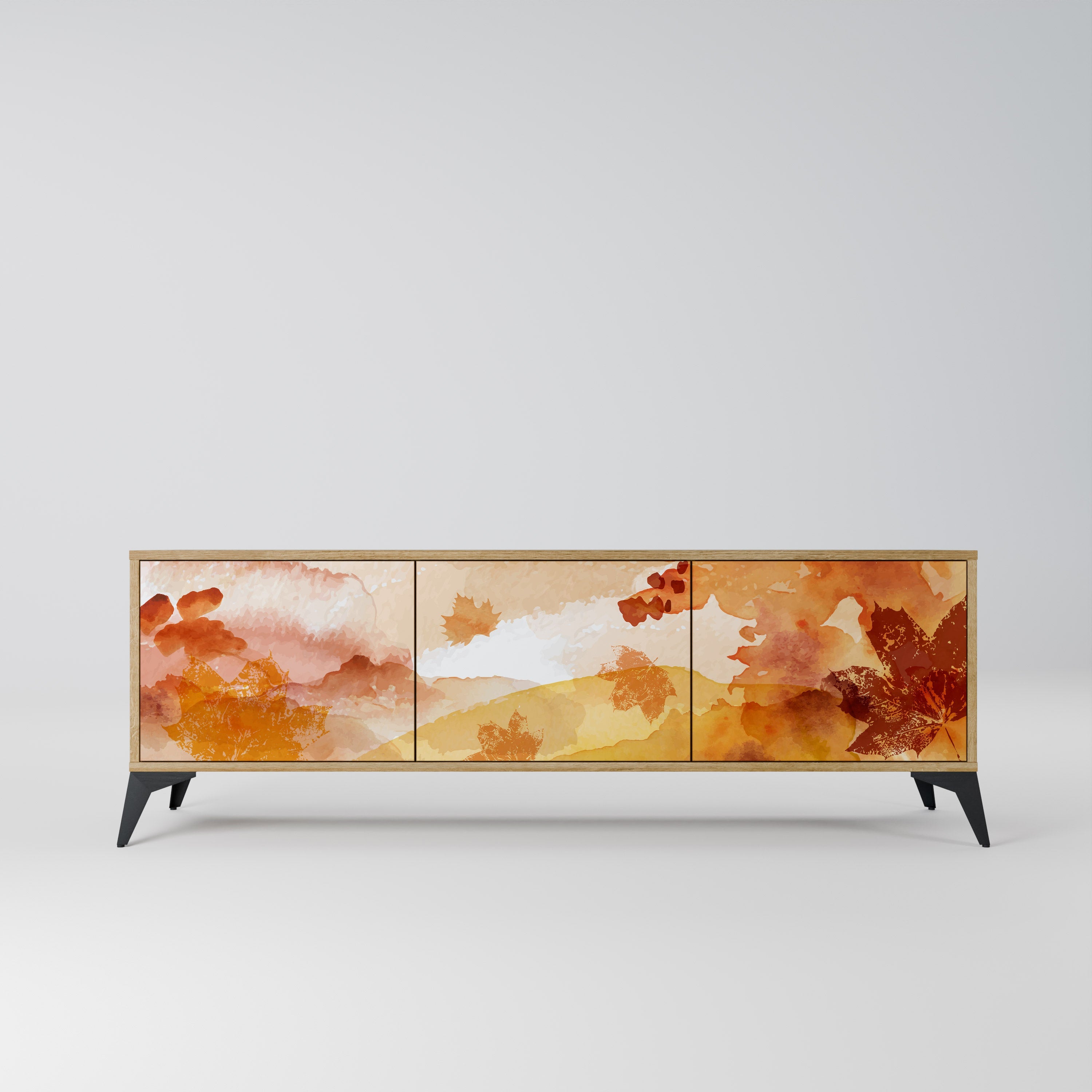 TRACES OF AUTUMN 3-Door TV Stand in Oak Effect