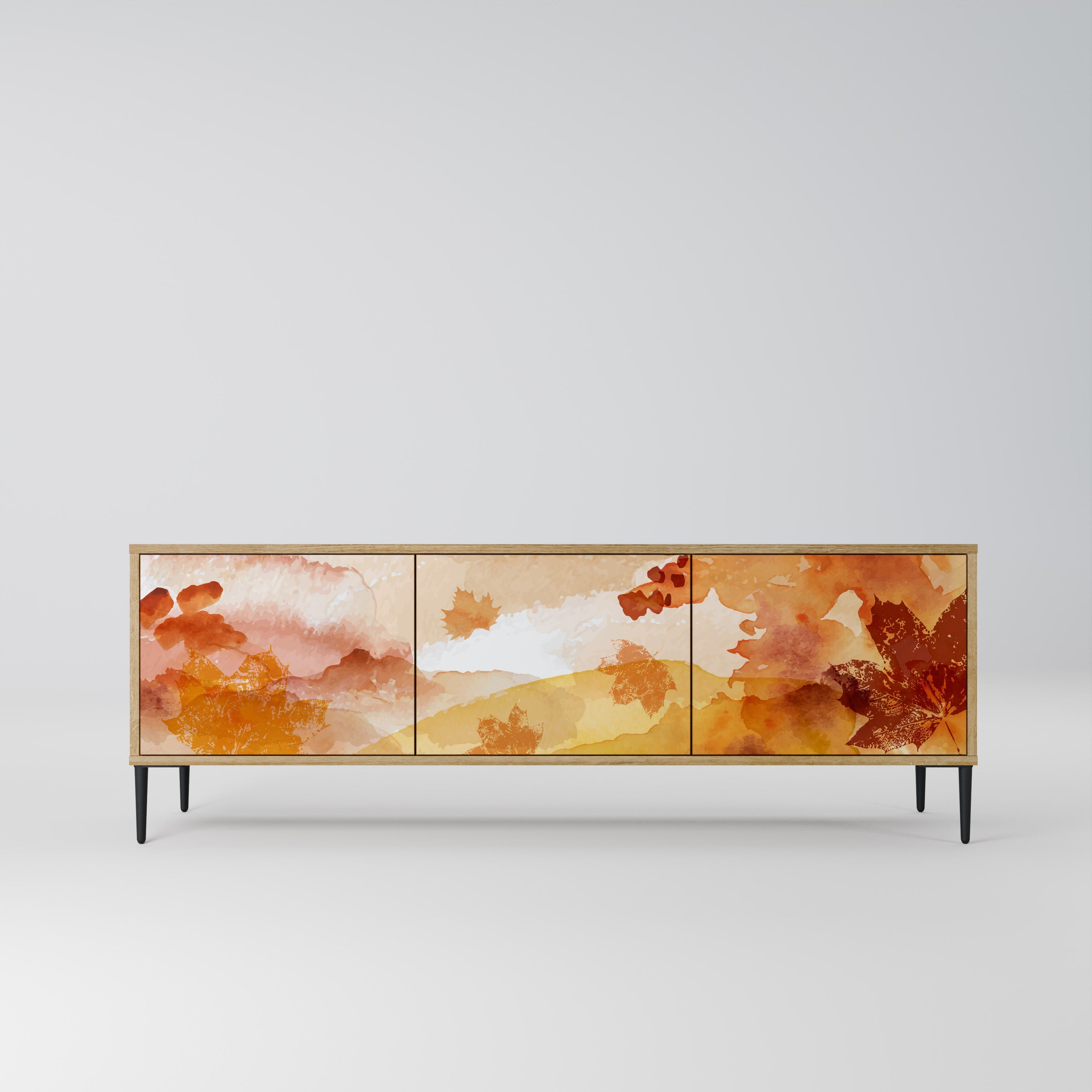 TRACES OF AUTUMN 3-Door TV Stand in Oak Effect