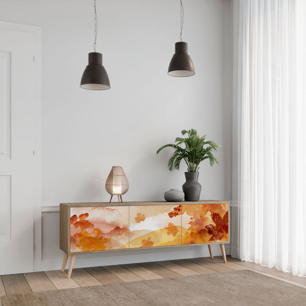 TRACES OF AUTUMN 3-Door TV Stand in Oak Effect