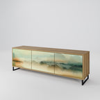 MORNING BY THE LAKE 3-Door TV Stand in Oak Effect