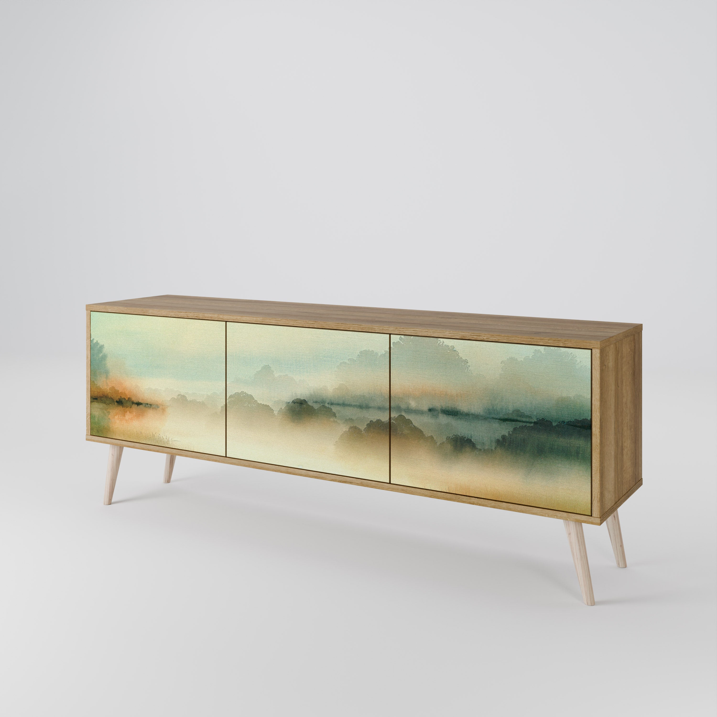 MORNING BY THE LAKE 3-Door TV Cabinet