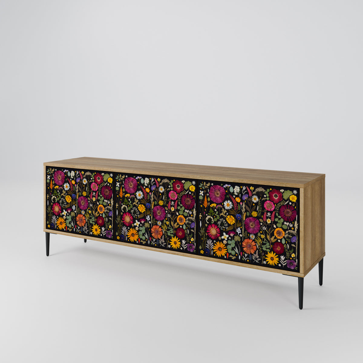 MIDNIGHT GARDEN 3-Door TV Cabinet